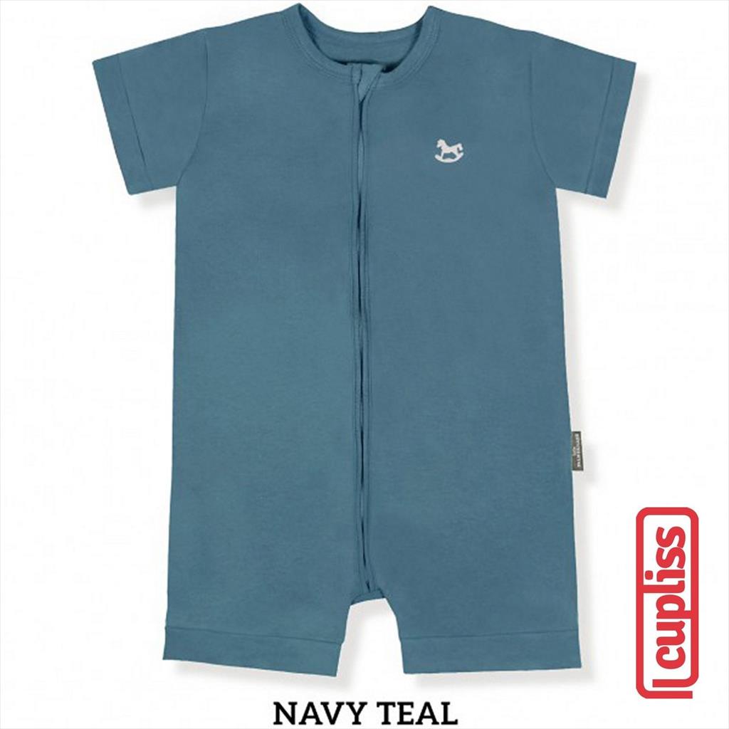 Navy Teal Little Palmerhaus  Zippy Playsuit Romper Bayi