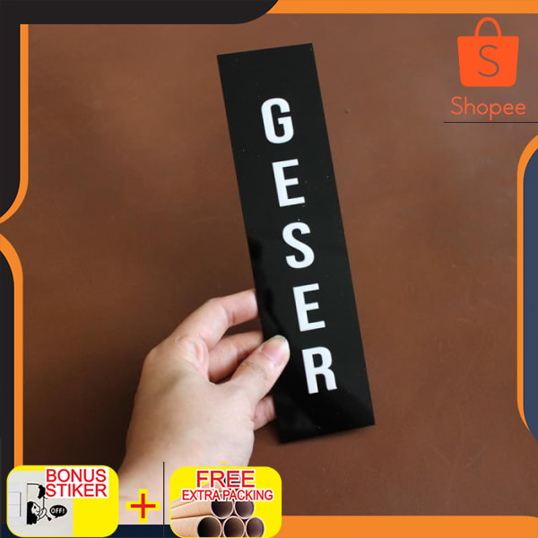 SIGN GESER ACRYLIC | SIGN GESER AKRILIK TIMBUL Elegan