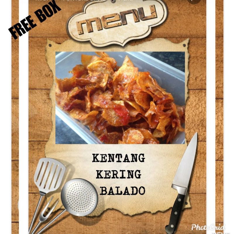 KENTANG BALADO/KENTANG KERING BALADO/KENTANG PEDAS FREE BOX