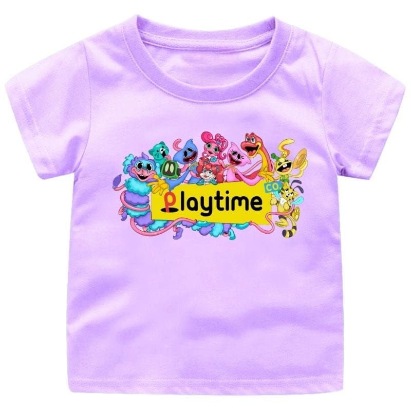 Baju Kaos Atasan Anak Cewek Umur1-12Tahun  PLAY TIME Ukuran S.M.L.XL.2XL.3XL