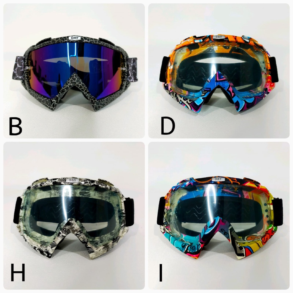 Kacamata Goggle Cross Motif 1122