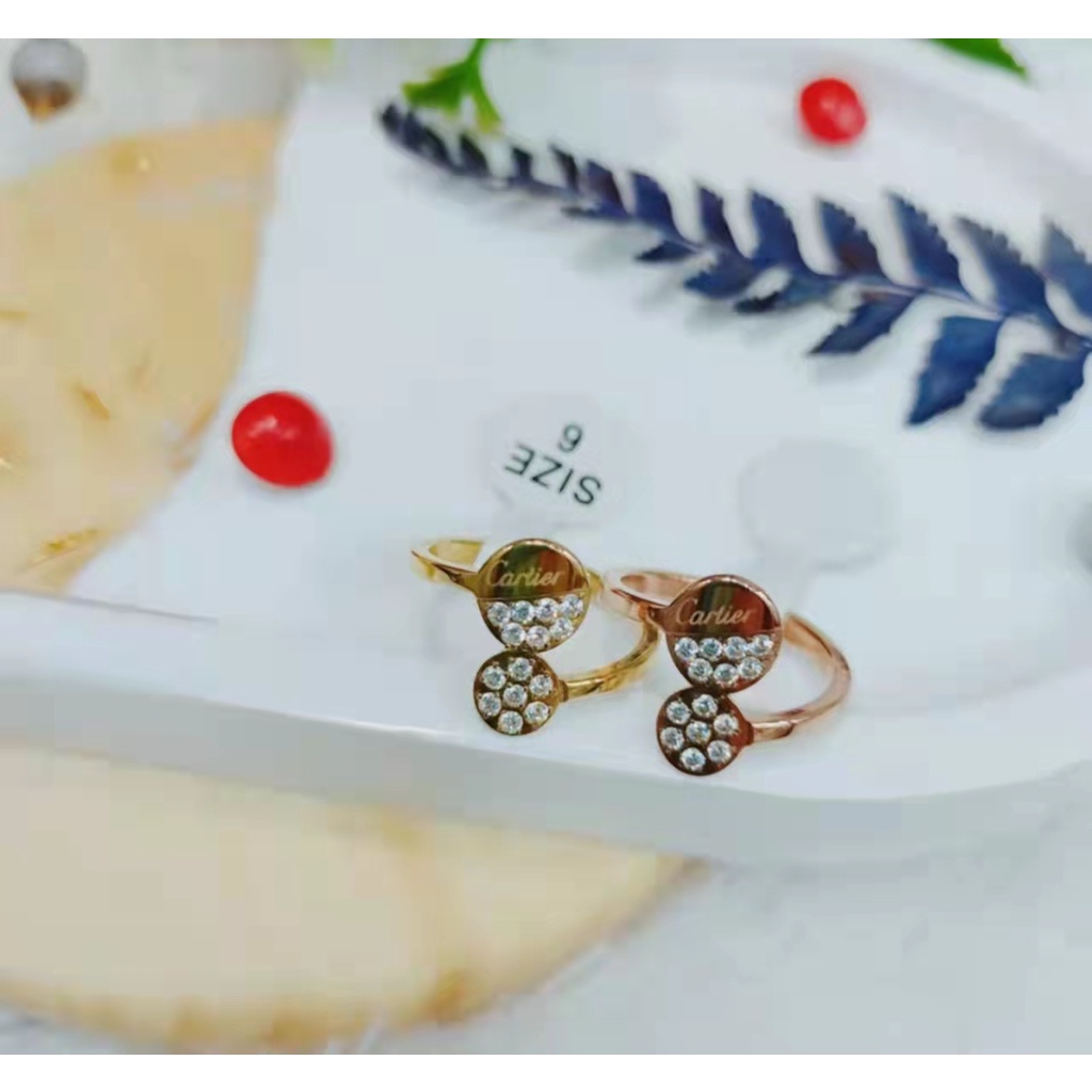 Cincin Titanium Permata Perhiasan Fashion 8700-8703