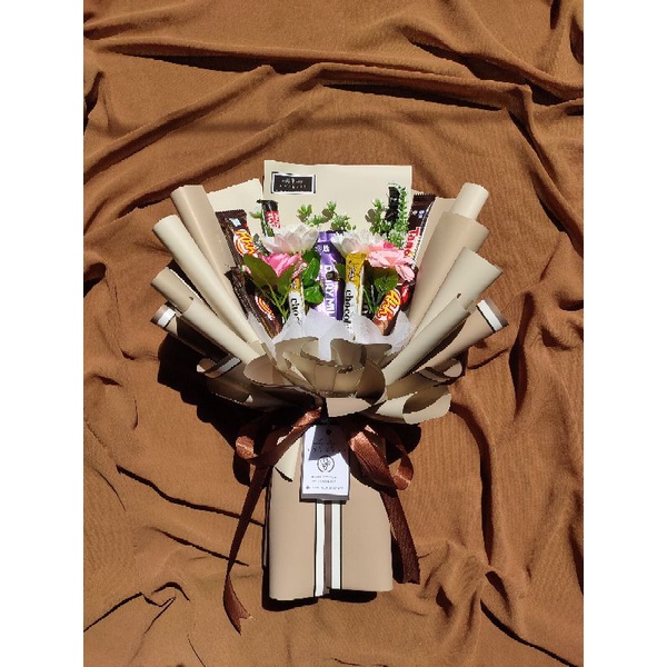 

buket dairy milk mix bunga
