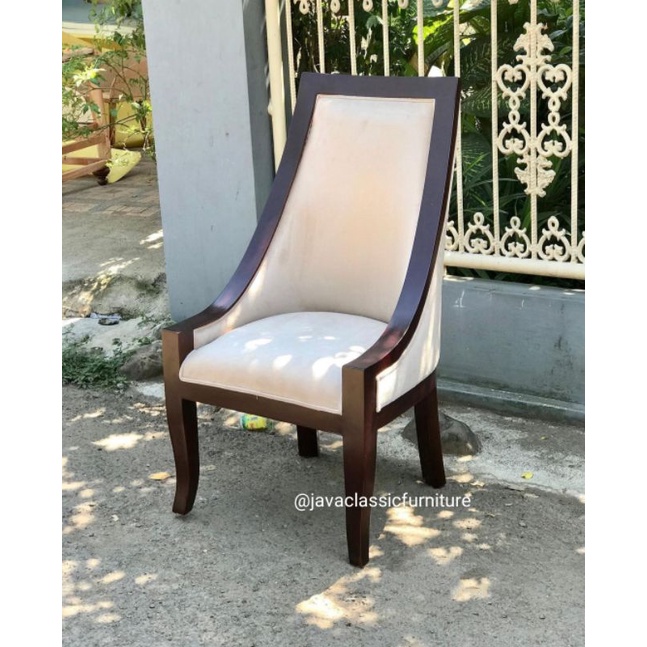 KURSI MAKAN JOK BUSA EMPUK KURSI CAFE SANTAI BAHAN KAYU JATI FURNITURE MEBEL MURAH JEPARA-2