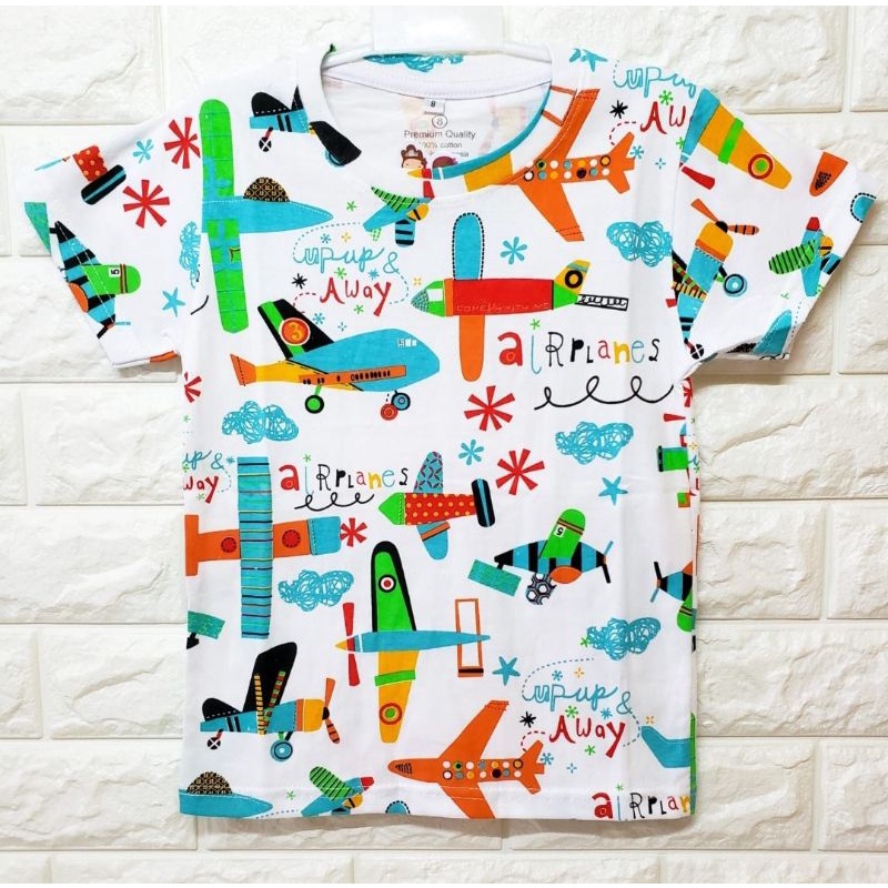Kaos Anak Laki Laki Gambar Pesawat, Baju Anak Pesawat
