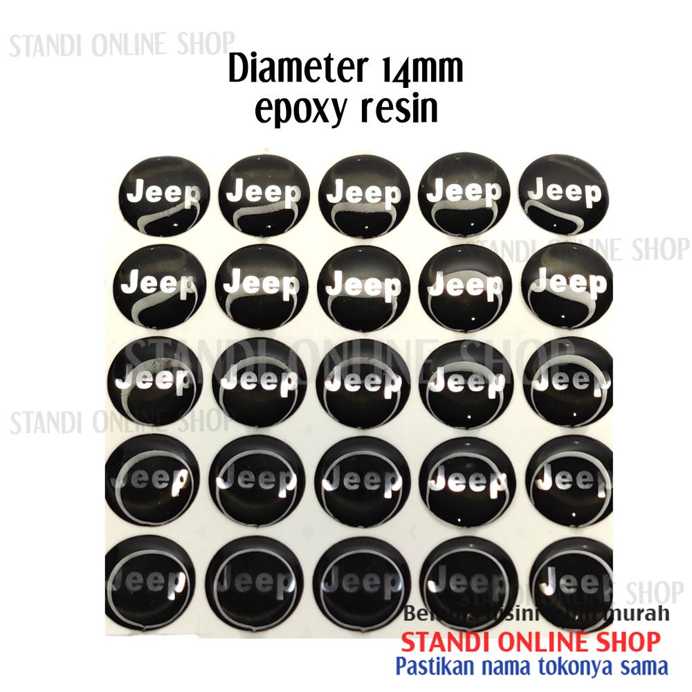 Emblem Kunci Lipat Sticker Logo Bulat 14mm Resin Epoxy VVDI KEYDIY JMD