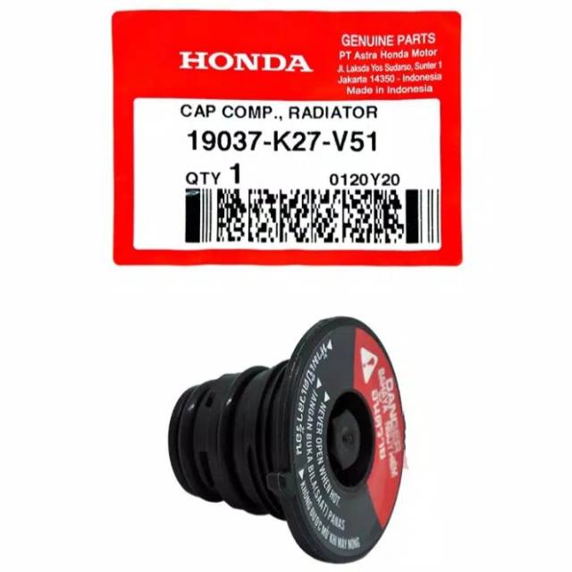 19037-K27-V51 HGP AHM 100% ORIGINAL CAP COMP TUTUP RADIATOR VARIO 125 150 LED 19037K27V51