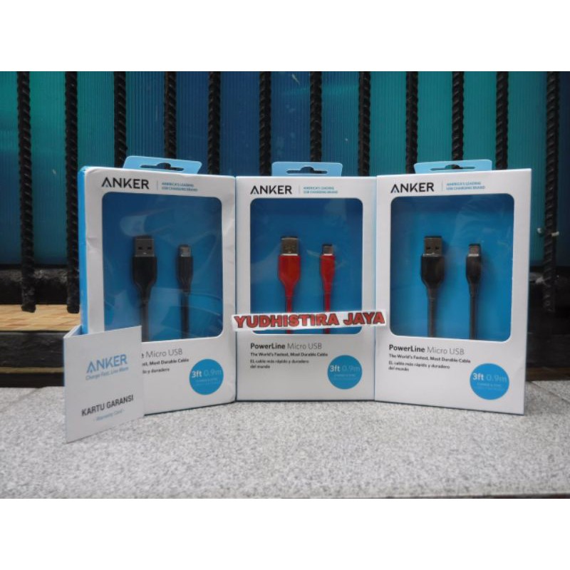 Kabel Data Anker Powerline A8132 Micro USB Fast Charger