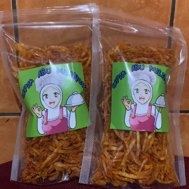 

Kentang Mustofa / Kentang Pengantin Campur Teri 80 gr (Keripik Kentang / Bencok)