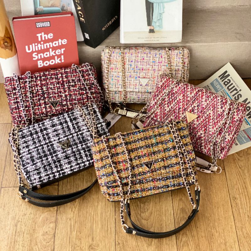 Tas Selempang / Guess Cessily / Tas Rajut / Tas Wanita Import Gb107