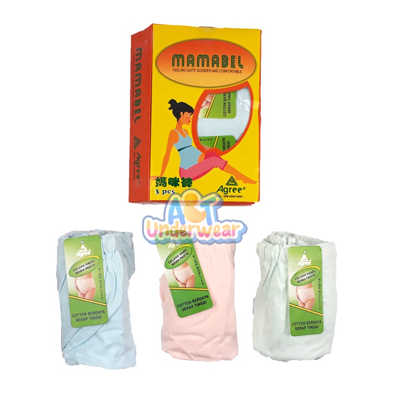 AT345-ISI 3 PCS Celana Dalam Wanita Hamil/CD Bumil Agree Mamabel/CD Bumil Berkancing