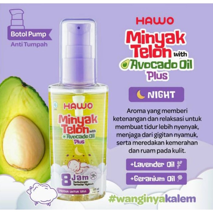 Hawo Minyak Telon with Avocado Oil (Day) 60 ml