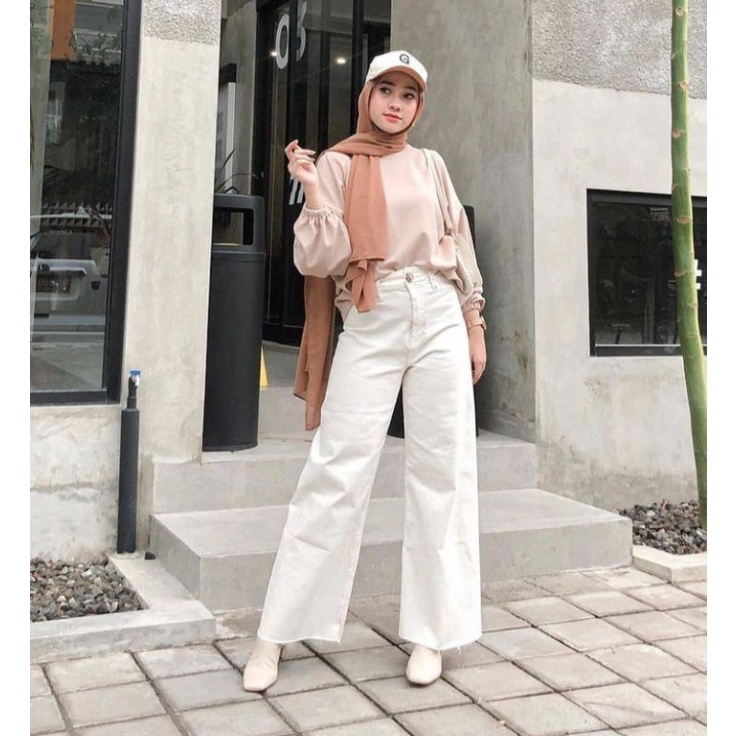 NORA BASIC JEANS WANITA/celana boyfriend jeans wanita basic polos