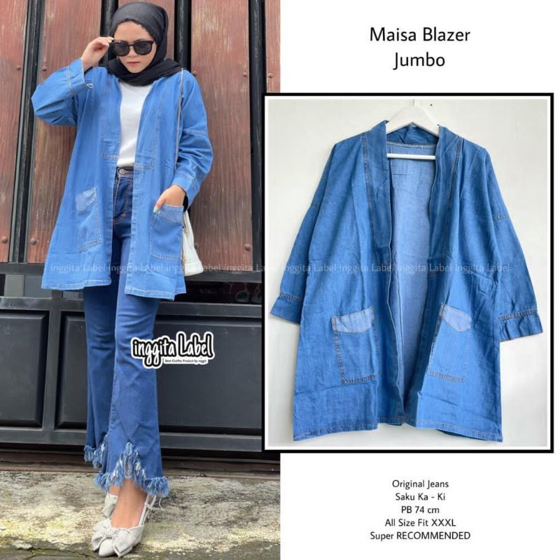 maisa blazer jumbo jeans by inggita label