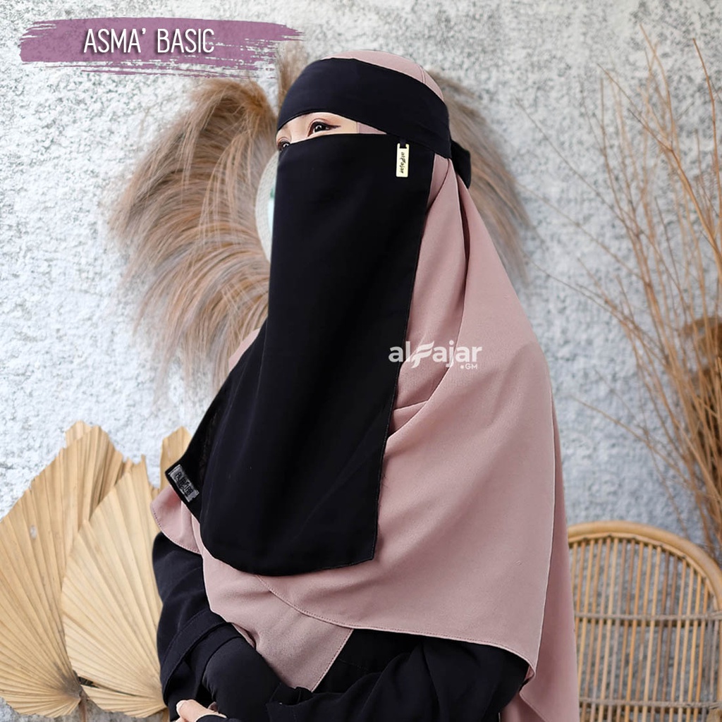 Cadar Niqab Tali Cantik Kekinian Dua layer Asma Sifon Silky by Alfajar Griya Muslim