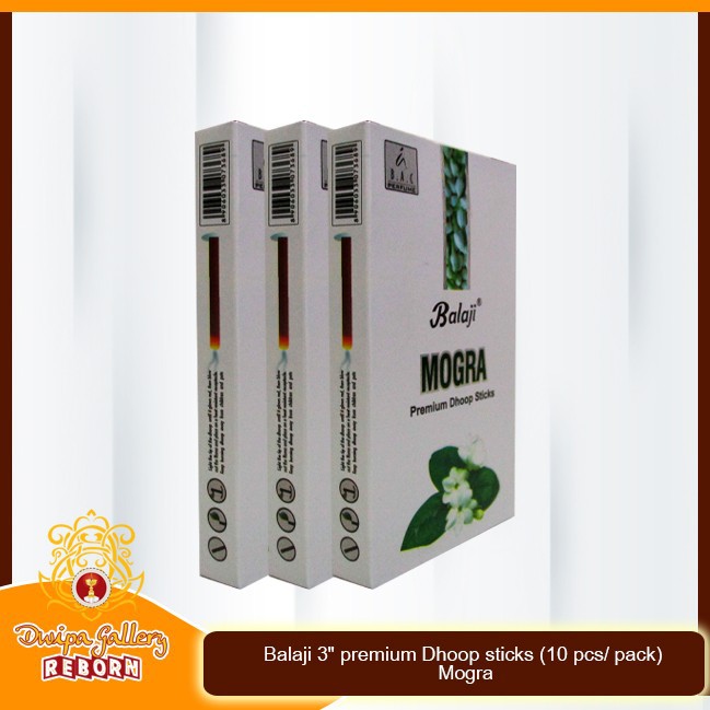 Dupa/ hio wangi Balaji 3&quot; premium Dhoop sticks (10 pcs/ pack) Mogra