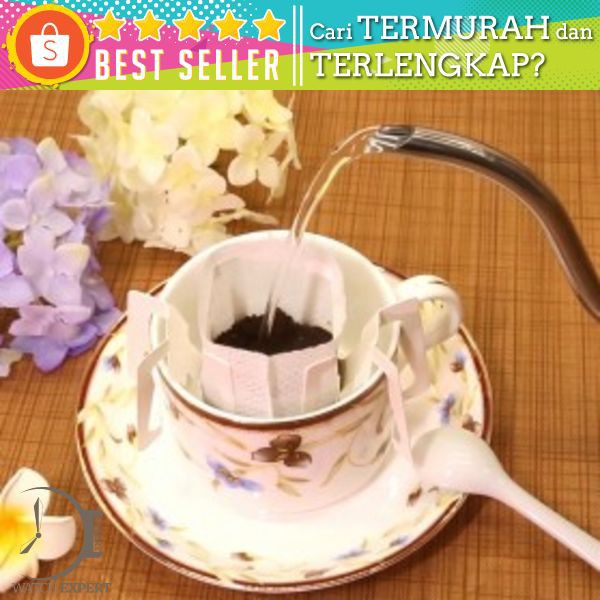 VanKood Kertas Penyaring Kopi Drip Cafe Paper Filter Coffee 50 PCS - T111 - White