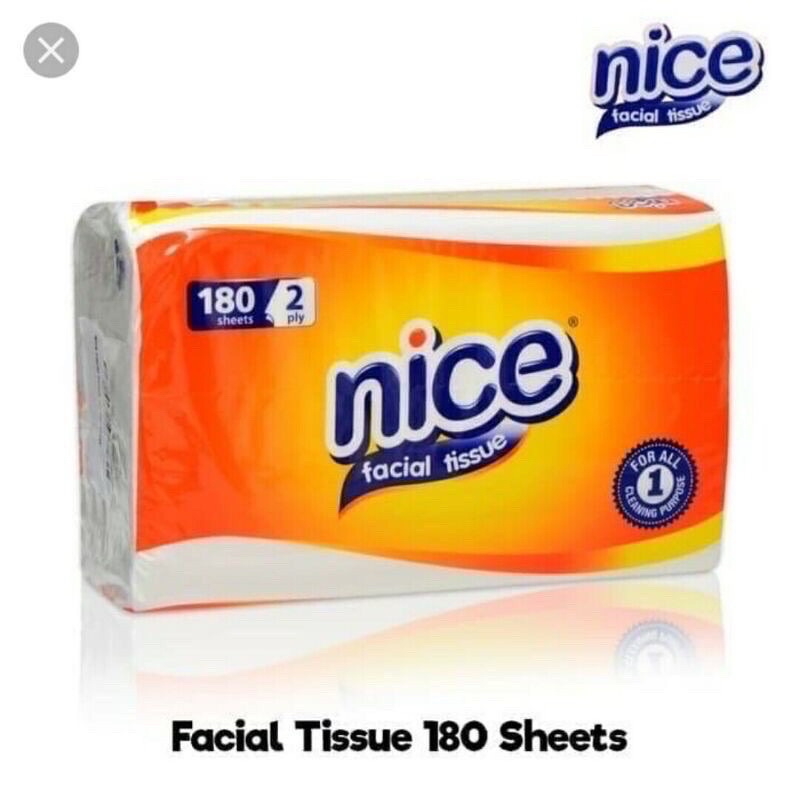 Nice Tissue Facial 180s x 5pcs (promo bundling) tisu 180 2ply , tisu nice-3