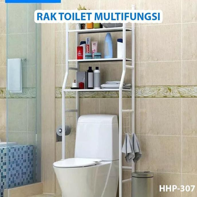 Logam Rak Kamar Mandi Toilet Penyimpanan Rak Logam etalase - HHP-307