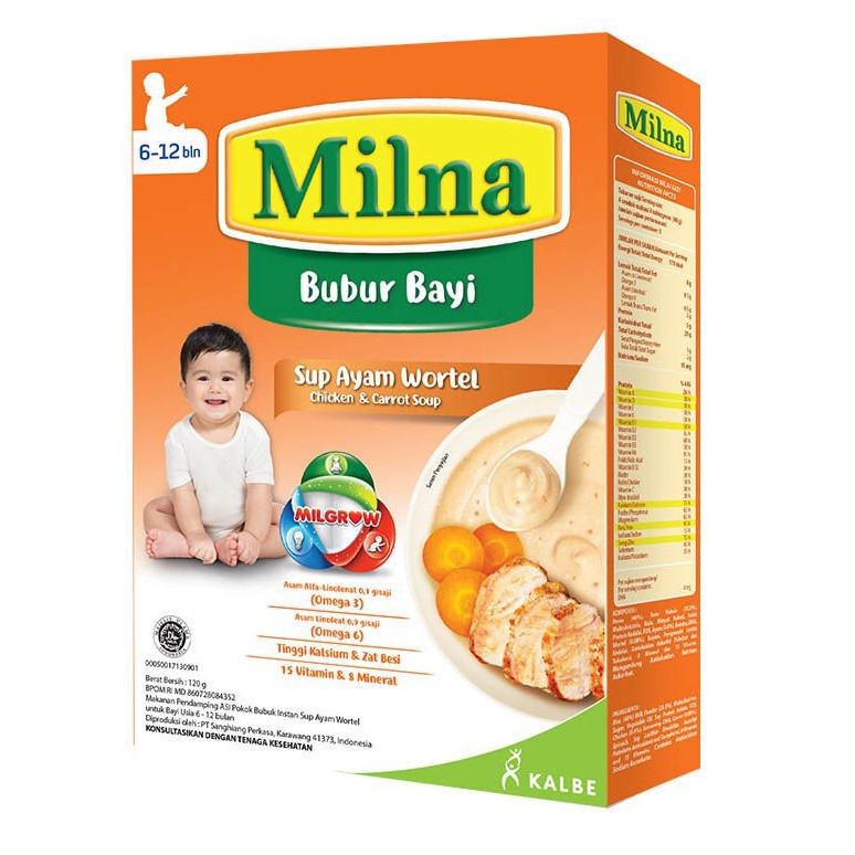 ( TERMURAH ) MILNA - BUBUR BAYI 6+ DAN 8+ REGULER 120 GR