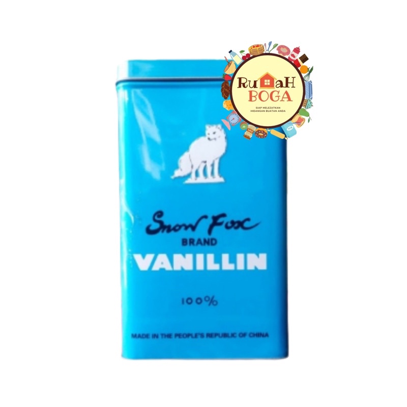

Vanillin Vanili Vanilla Vanila Bubuk Vanili Vanila SNOW FOX Penyedap Rasa Kaleng 500 gr
