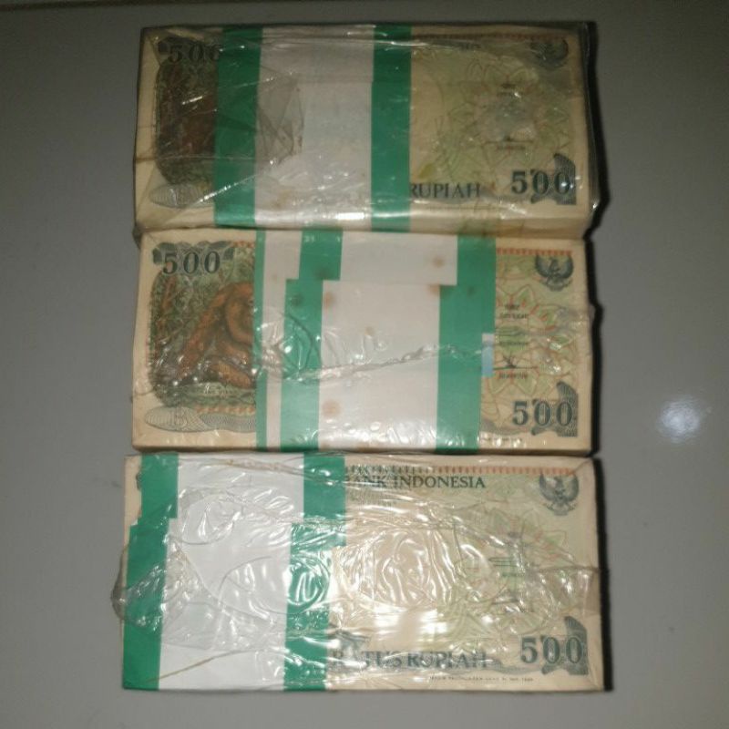 uang kuno 500 rupiah orang utan monyet tahun emisi 1992