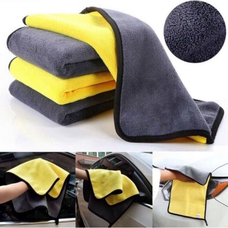 Kain Lap Microfiber Pembersih Mobil Multifungsi Handuk Serbaguna 2 Sisi Tebal Daya Serap Air Cleaning Cloth