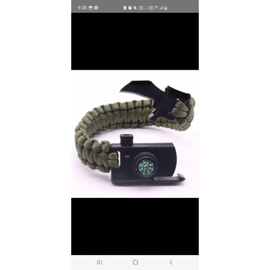 Gelang Paracord Survival Bracelet with magnesium Fire starter