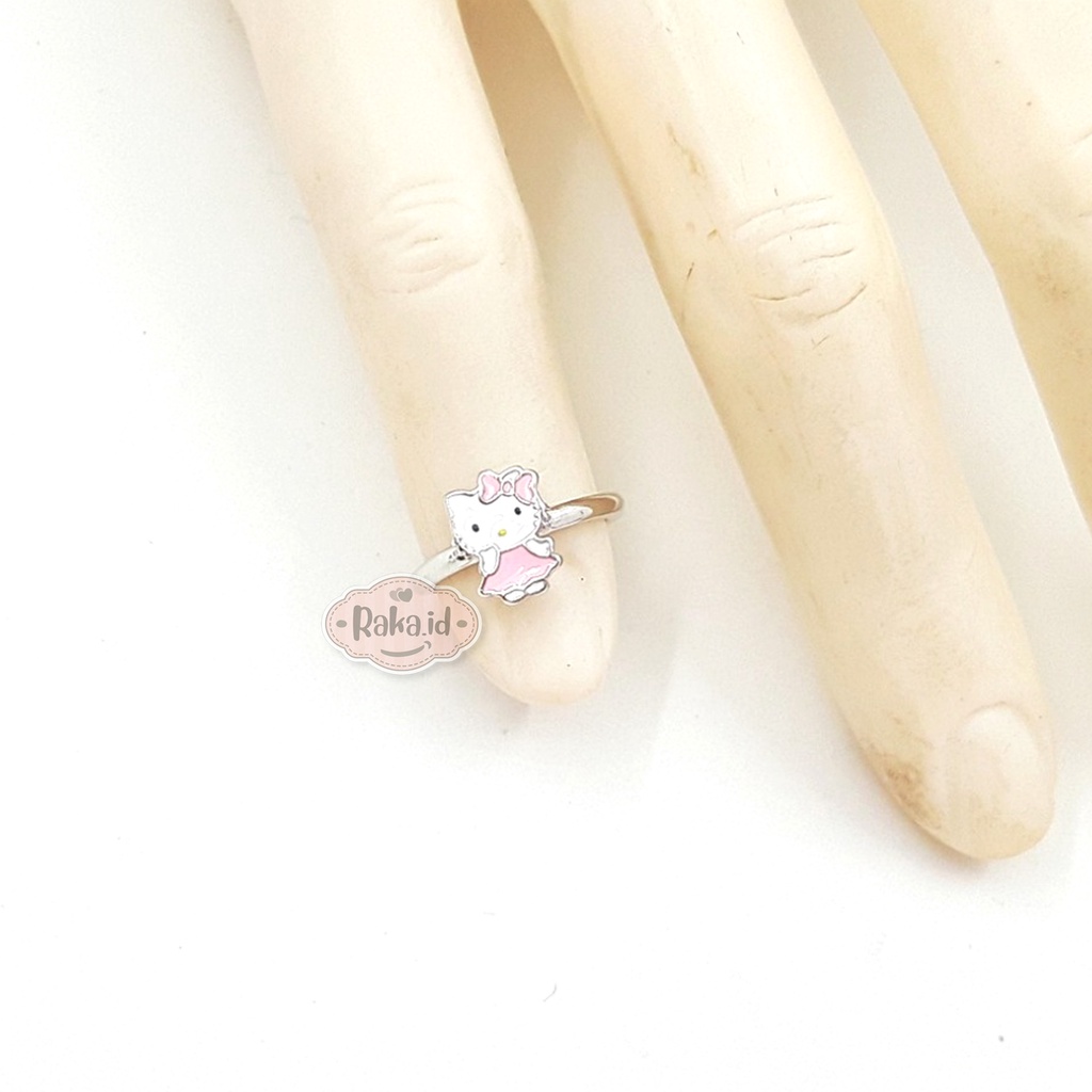 Cincin Anak Hello Kitty Pink Muda Perhiasan Cantik Anak Lapis Emas 18k 773