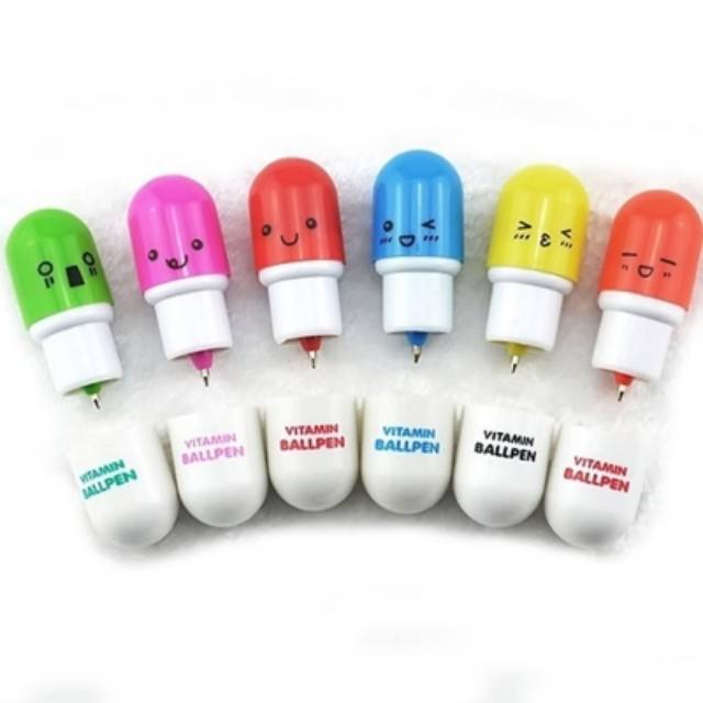 

Capsule / Kapsul Ballpoint Pen (6 pcs) Pena unik lucu