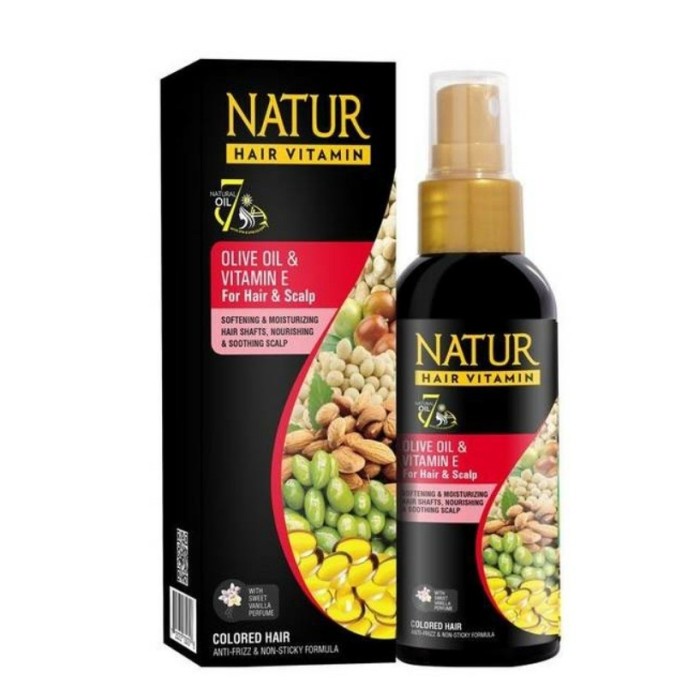 natur hair vitamin aloe/olive/ginseng -BPOM 80ml