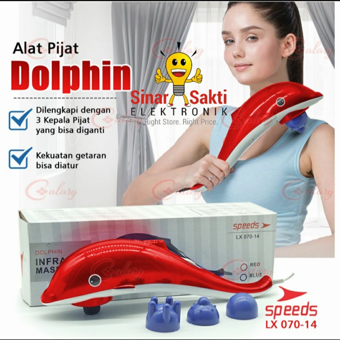 Alat Pijat - Alat Pijat Elektrik Dolphin Massager Infrared Terapi Inframerah Getar