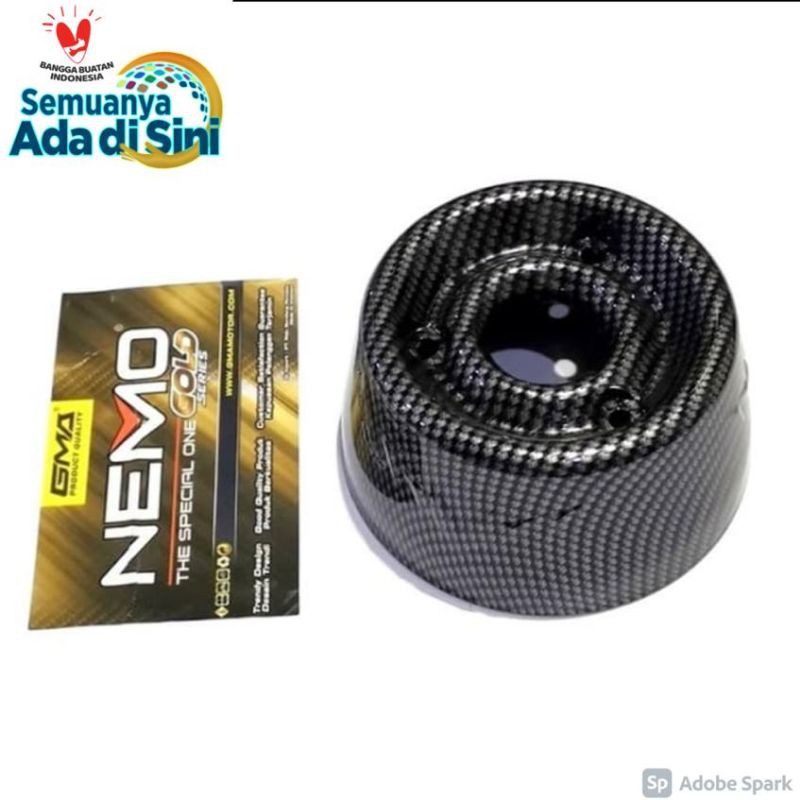 Cover Tutup Corong Knalpot PCX Carbon Nemo/Tutup corong knalpot PCX