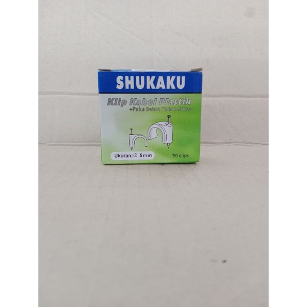 Klem Kabel 5mm Shukaku / Listrik / Paku Beton Klip