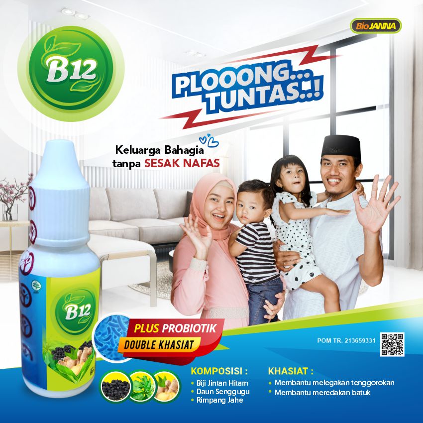 B12 Obat Sesak Nafas Anosmia Dahak Obat Tetes Hidung Probiotik 18 ml
