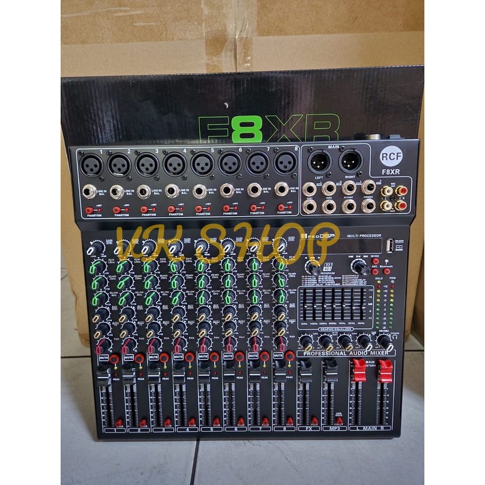 Mixer Audio RCF F8XR / F 8 XR 8CH / F8 XR Soundcard Effect Reverb