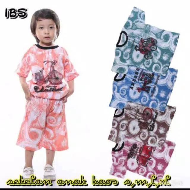 BAJU ANAK SETELAN PENDEK MOTIF GAMBAR LUCU KARTUN MURAH BAJU ANAK MURAH PAKAIAN ANAK COWOK JERSEY