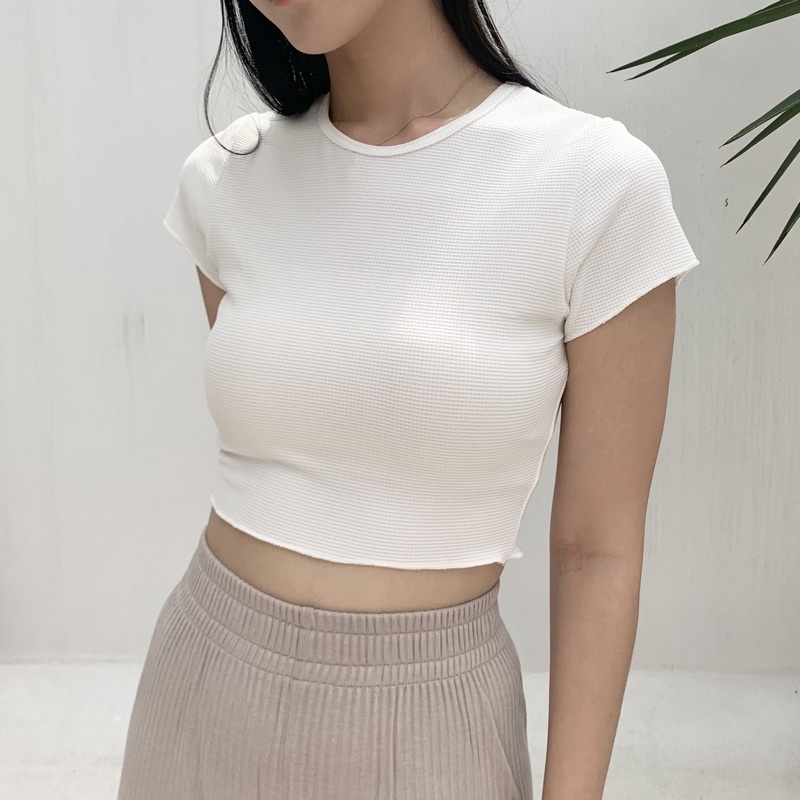 WAFFLE CROP TOP