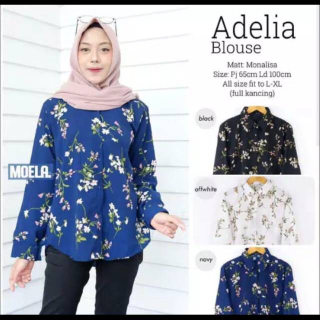 PROMO ADELIA BLOUSE MONALISA REAL PICT