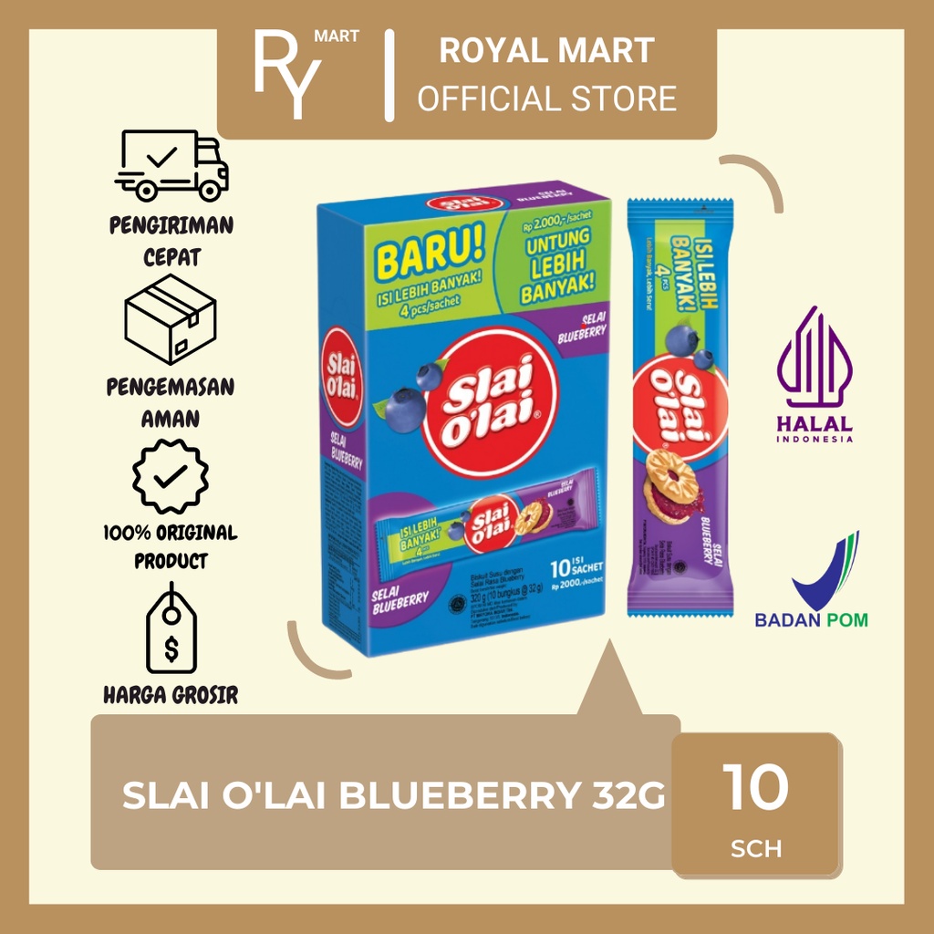 

Biskuit Roma Slai O'Lai Blueberry 24gr x 12 pcs