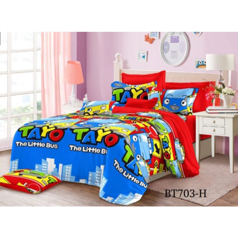 Sprei Anak karakter No.3/ Sprei Uk 120x200/ Sprei Motif/ Sprei Motif Kotak