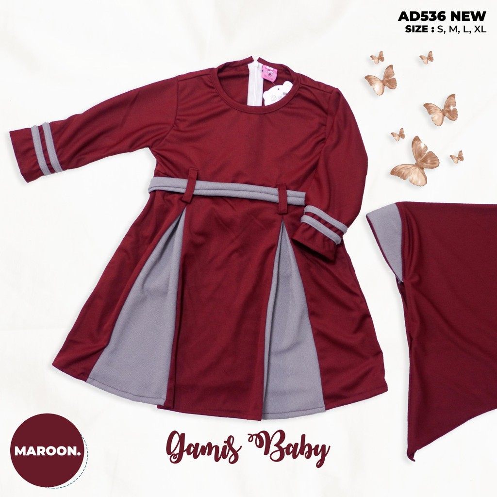 GAMIS BALITA PEREMPUAN - GAMIS BABY - BAJU MUSLIM BAYI PEREMPUAN UNTUK 3 - 24 BULAN