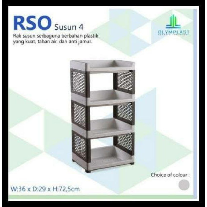 Rak Serbaguna Olymplast Susun 4 RSO 4 Rak Plastik Olymplast RSO 4 Rak Serbaguna