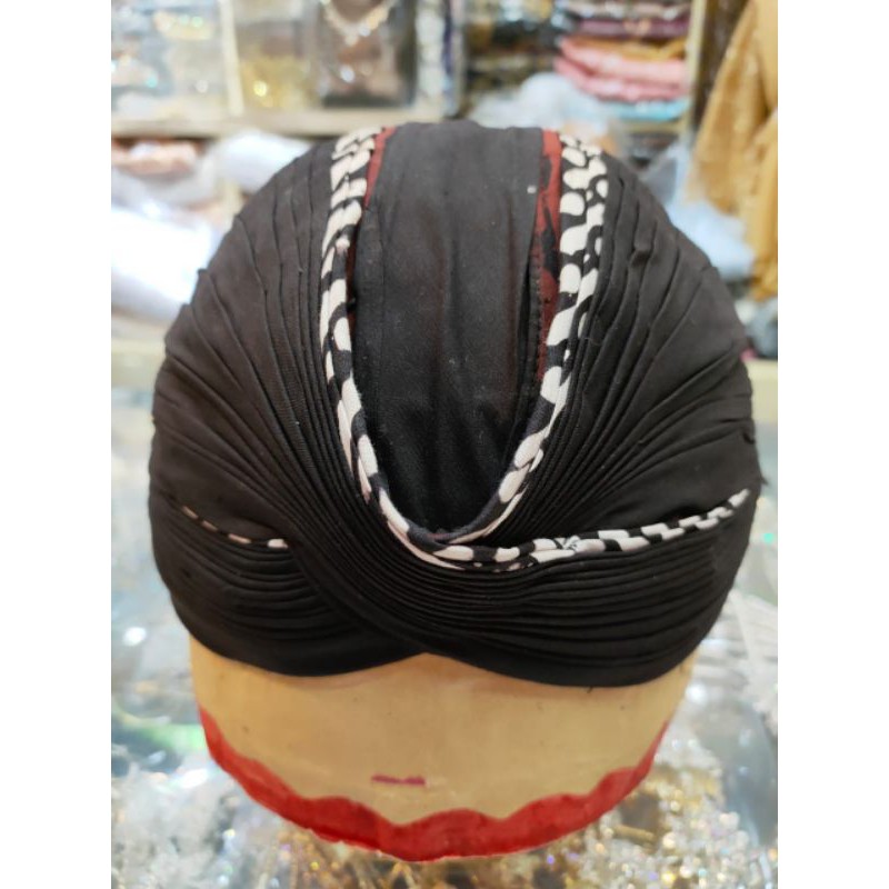 Blangkon Jogja Hitam Parang Keren Alusan