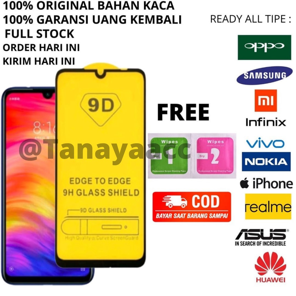 Tg Tempered Glass Full Screen Kaca XIAOMI REDMI 9C 3 3S 3X 3PRO 4 5 6 7 8 9 10