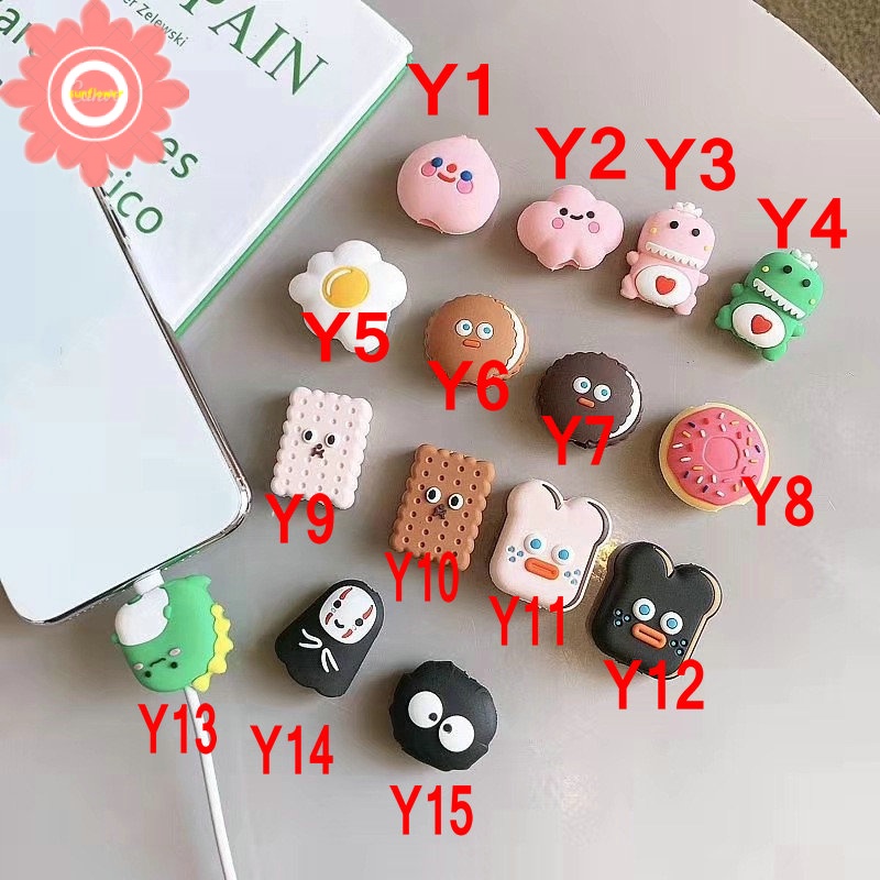 Pelindung Kabel Data / Charger Bentuk Binatang Kartun Lucu Gaya Korea Untuk Iphone