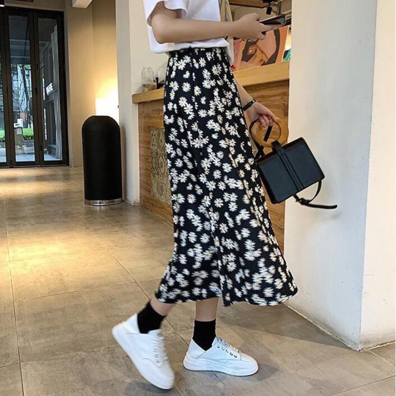 BEFAST - ZEC Rok Maxi YUJIEN / Seoyoon Daisy Maxy Skirt / Rok Motif Bunga / Rok Ala Style Korean / Rok Casual / Rok Kekinian 2021 / Rok OOTD Wanita Remaja / Rok Terlaris