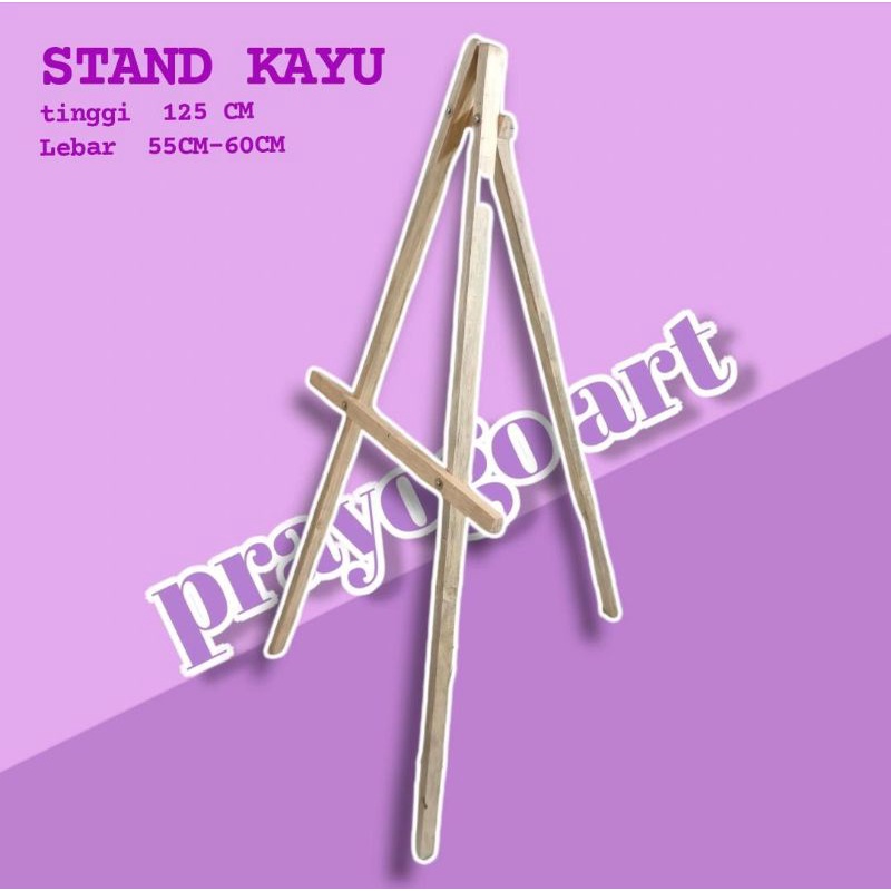 standing frame tripod kayu papan bunga jasmine 125 X 55 paper flower