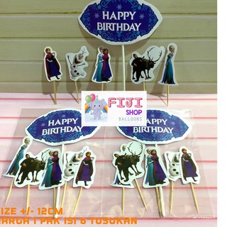 Toko Termurah Cake Topper Frozen Set Hiasan  Kue  Ultah 