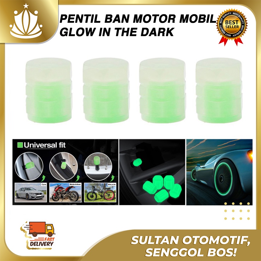 Tutup Pentil Ban Glow In The Dark